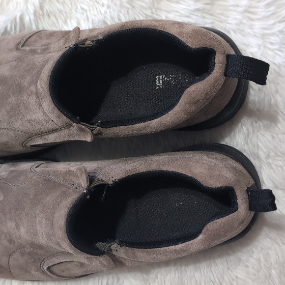 Duluth Brown Wild Boar Suede Mocs Slip Resistant Loafers Size 10 - Picture 6 of 8